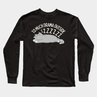 Lazy Sleeping Cat Long Sleeve T-Shirt